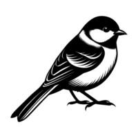 A Chickadee Bird Silhouette vector