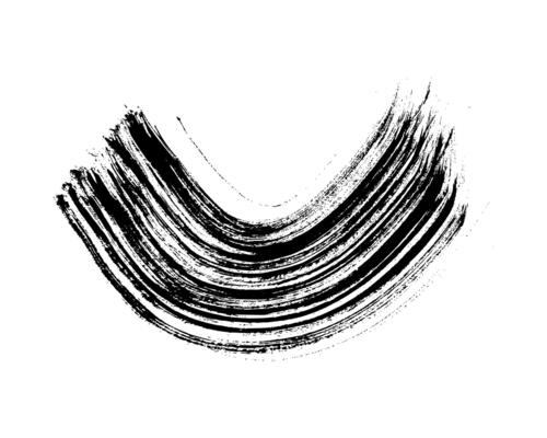Black grunge semicircular brush strokes