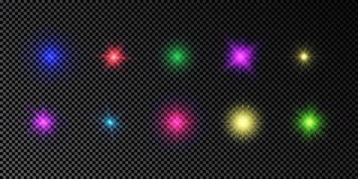 Light effect of lens flare vector