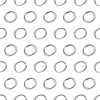 Seamless pattern with sketch circles shape vector