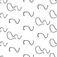 Seamless pattern with sketch squiggle vector