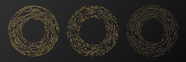 Abstract gold glowing halftone dotted background vector