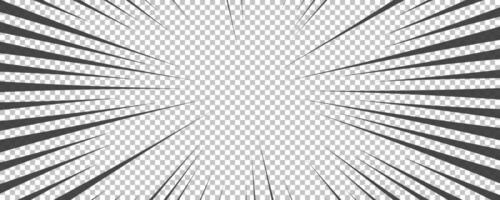 Comic book page with black lines isolated on background. Template with flash explosion rays effect texture. illustration vector