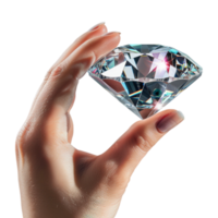 Diamond in Hand on Transparent Background png