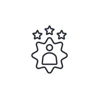 experts icon. .Editable stroke.linear style sign for use web design,logo.Symbol illustration. vector
