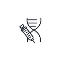 genetic modification icon. .Editable stroke.linear style sign for use web design,logo.Symbol illustration. vector