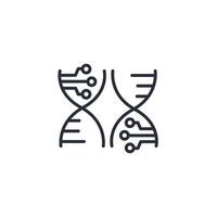 chromosomes icon. .Editable stroke.linear style sign for use web design,logo.Symbol illustration. vector