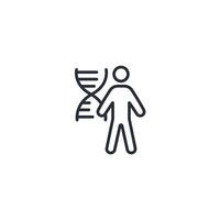 genetic icon. .Editable stroke.linear style sign for use web design,logo.Symbol illustration. vector