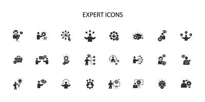 Expert icon set..Editable stroke.linear style sign for use web design,logo.Symbol illustration. vector