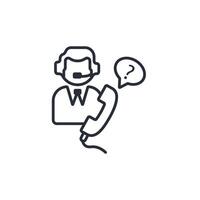 service icon. .Editable stroke.linear style sign for use web design,logo.Symbol illustration. vector