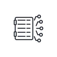 digital data icon. .Editable stroke.linear style sign for use web design,logo.Symbol illustration. vector