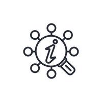 Information Retrieval icon. .Editable stroke.linear style sign for use web design,logo.Symbol illustration. vector