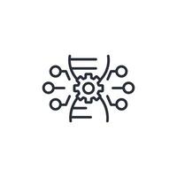 biotechnology icon. .Editable stroke.linear style sign for use web design,logo.Symbol illustration. vector