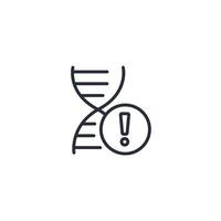 genetic disorders icon. .Editable stroke.linear style sign for use web design,logo.Symbol illustration. vector