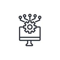 information technology icon. .Editable stroke.linear style sign for use web design,logo.Symbol illustration. vector