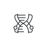 genome icon. .Editable stroke.linear style sign for use web design,logo.Symbol illustration. vector