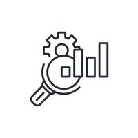 data analytics icon. .Editable stroke.linear style sign for use web design,logo.Symbol illustration. vector