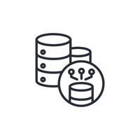 big data icon. .Editable stroke.linear style sign for use web design,logo.Symbol illustration. vector