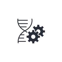 genetic engineering icon. .Editable stroke.linear style sign for use web design,logo.Symbol illustration. vector