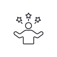 experience icon. .Editable stroke.linear style sign for use web design,logo.Symbol illustration. vector