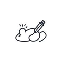 experiment rat icon. .Editable stroke.linear style sign for use web design,logo.Symbol illustration. vector