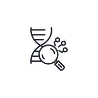 research genetics icon. .Editable stroke.linear style sign for use web design,logo.Symbol illustration. vector
