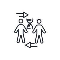 cloning icon. .Editable stroke.linear style sign for use web design,logo.Symbol illustration. vector