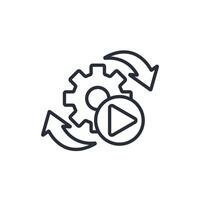 automation icon. .Editable stroke.linear style sign for use web design,logo.Symbol illustration. vector