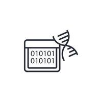 genetic code icon. .Editable stroke.linear style sign for use web design,logo.Symbol illustration. vector