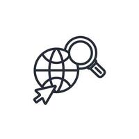 internet icon. .Editable stroke.linear style sign for use web design,logo.Symbol illustration. vector