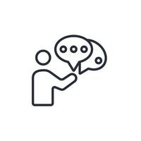 advice icon. .Editable stroke.linear style sign for use web design,logo.Symbol illustration. vector