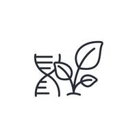 Gmo icon. .Editable stroke.linear style sign for use web design,logo.Symbol illustration. vector