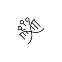 Dna icon. .Editable stroke.linear style sign for use web design,logo.Symbol illustration. vector