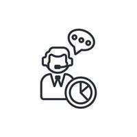 consultant icon. .Editable stroke.linear style sign for use web design,logo.Symbol illustration. vector