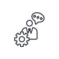 expertise icon. .Editable stroke.linear style sign for use web design,logo.Symbol illustration. vector