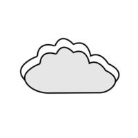 Cloud icon Line glyph and filled outline version abstract cloud outline and filled sign Symbol logo illustration Different style icons set graphics vector