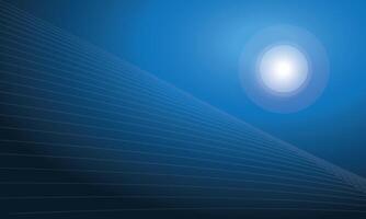 abstract orbit line and solar light flare on black blue background vector
