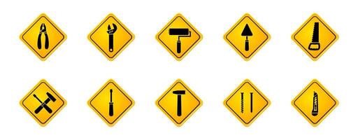 Tools icon set. Construction work tool icons. vector