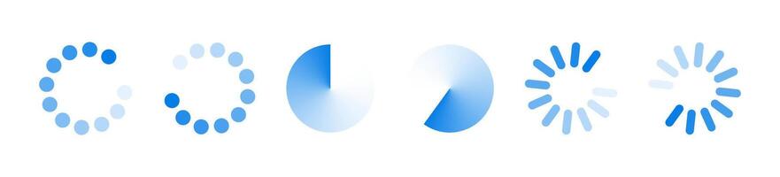 Loading bar icon set. Reload circle arrow collection. vector