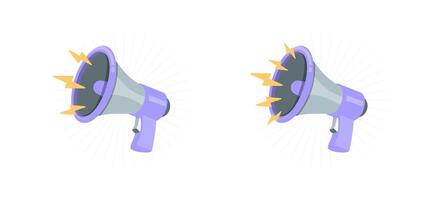 Megaphone illustration. Loud speaking bullhorn. Advertising design element. vector