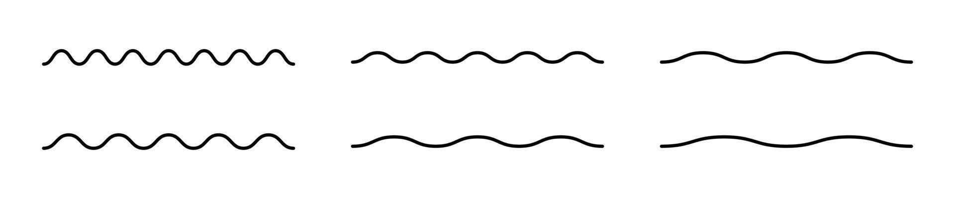 Curved lines. Wavy, zig-zag lines, stripes element. water waves. Set of wavy zigzag lines. zigzag lines and waves.