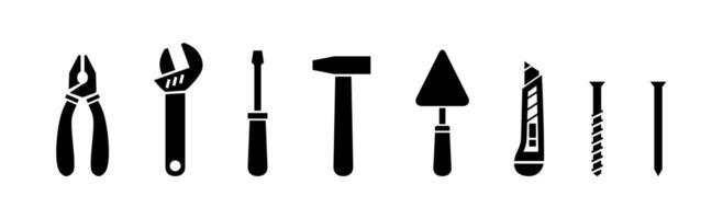 Tools icon set. Construction work tool icons. vector