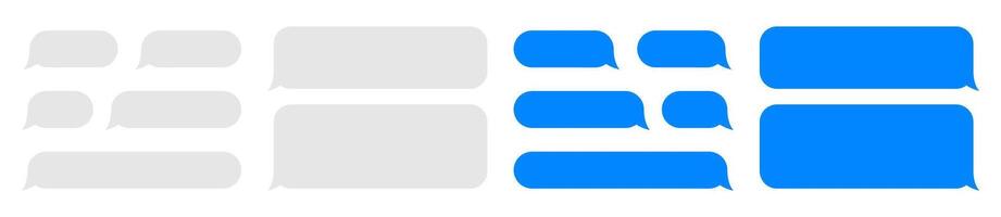 Chat message blank frame. Speech bubble dialog template. vector