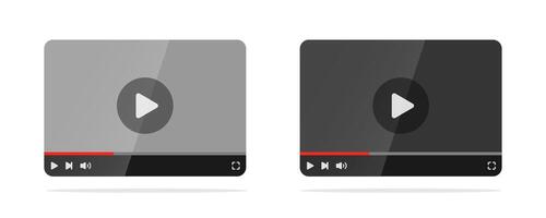 player templates. player design. player illustration. Player button set vector