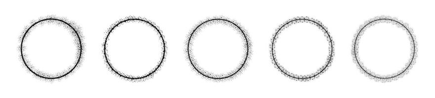 Round circle frames. Round starry frames. Decorative circle frames. Circles illusttration. graphic circle frames. Stardust, stars, starry circles vector