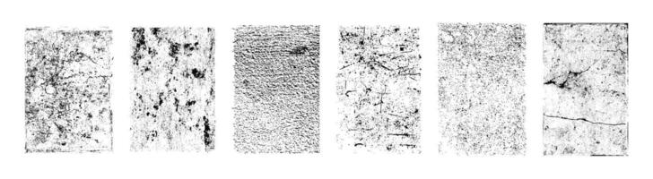Grunge texture set. Grungy damaged pattern collection. vector