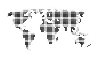 World map dotted illustration. vector