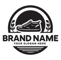 minimal shoe logo silhouette vector