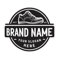 minimal shoe logo silhouette vector