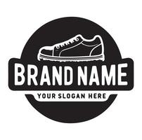 minimal shoe logo silhouette vector
